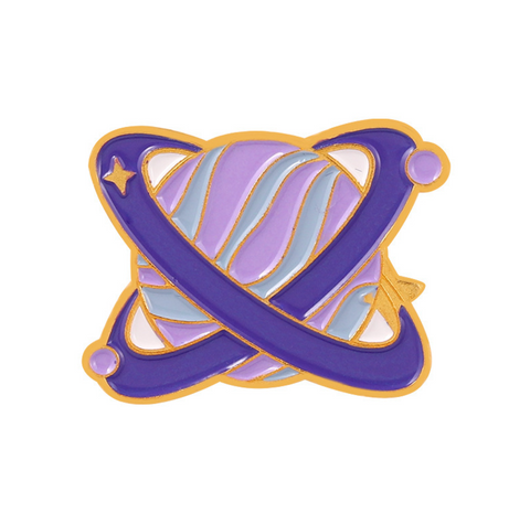 Purple Duo Circle Pin