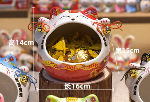 Big Mouth Lucky Cat Candy Jar