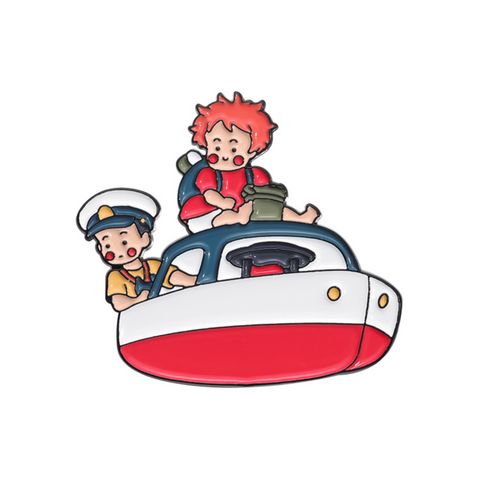 Ponyo on Boat Ghibli Pin