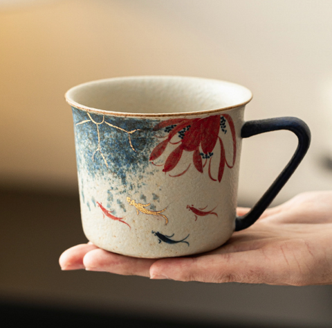 Gold Koi Ceramic Mug 255ml