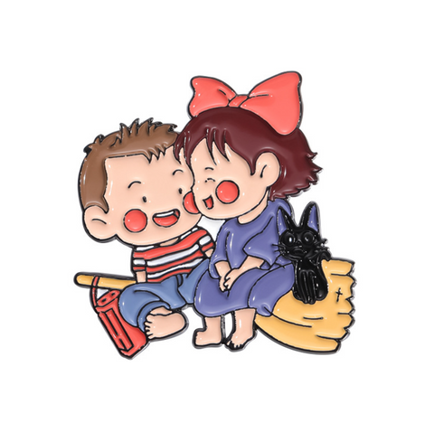 Kiki on Broom Pin