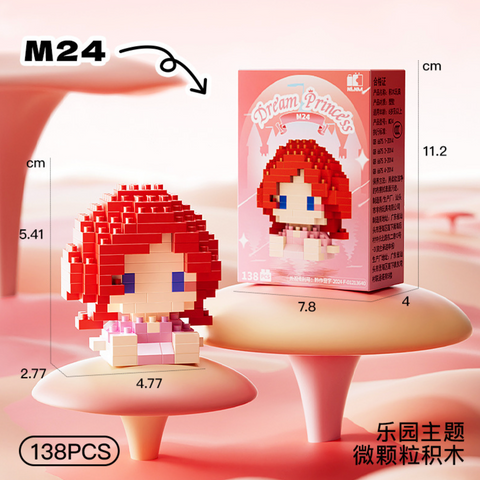 Red Hair Princess Dream Castle Building Block