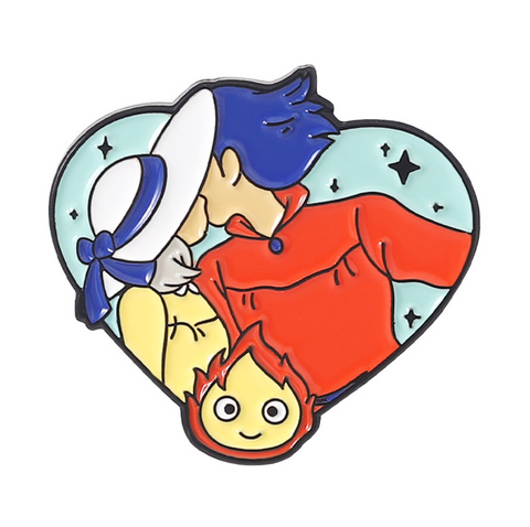 Kiss Howl's Flying Castle Ghibli Pin