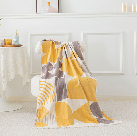 Lamia Yellow Cotton Towel Blanket 80*160cm