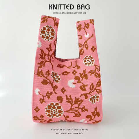 Floral Knitted Bag