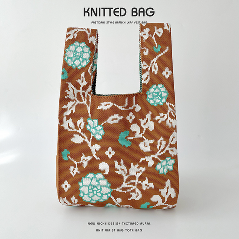 Floral Knitted Bag