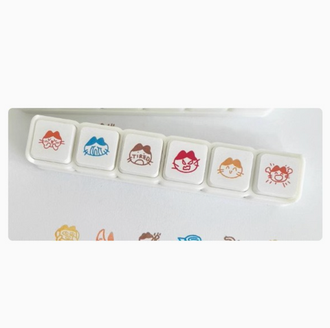 Black Ear Cat Mood Planner Stamp