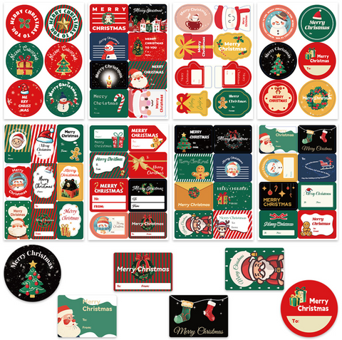 Christmas Present Sticker Tags 8 Pack