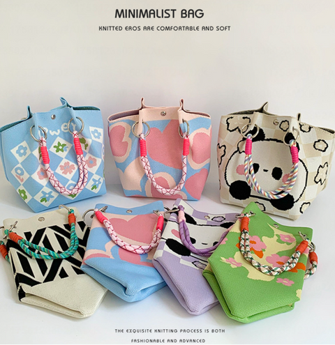 Minimalist Ring Knit Handbags