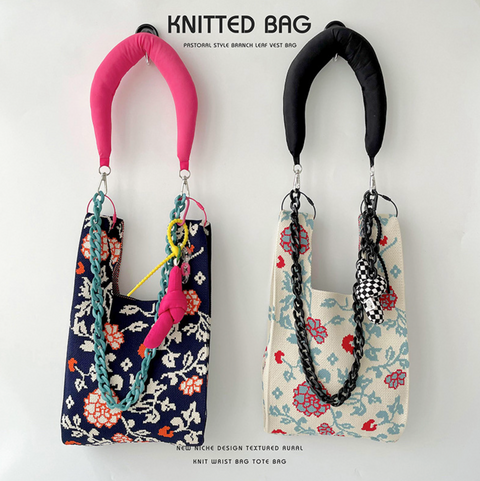 Floral Knitted Bag