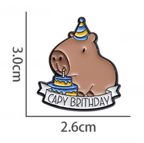 Capy Birthday Pin