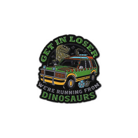 Running from Dinosaurs Jurassic Pin