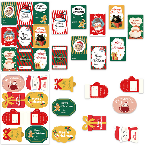 Christmas Present Sticker Tags 8 Pack