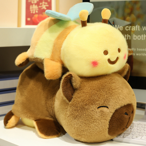 Reversible Bee/Capybara Medium Plush 35cm