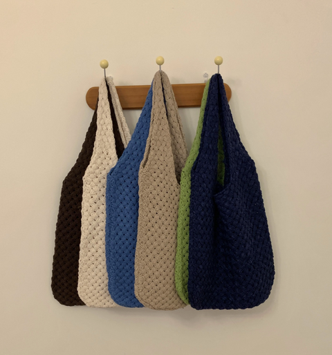 Diamond Weave Knit Tote