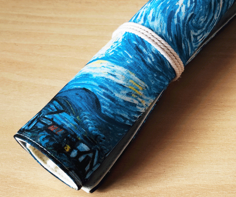 Van Gogh Starry Night Pencil Canvas Wrap