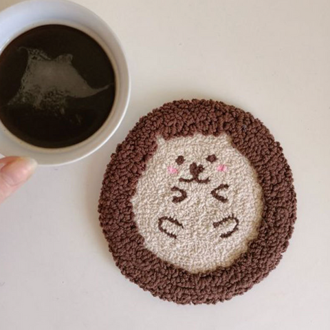 Hedgehog Carpet Coaster DIY