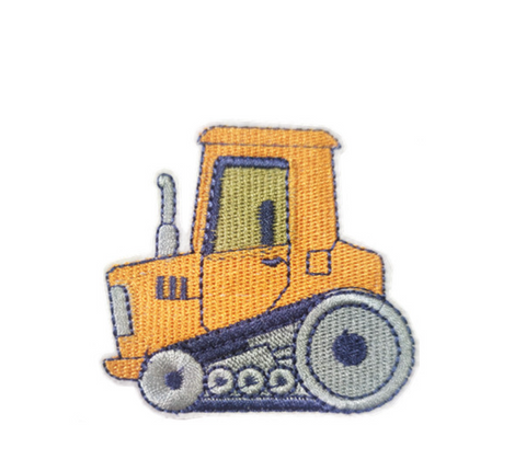 Construction Machine Embroidered Badge Set