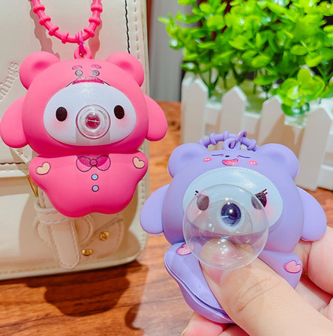 Bubble Blowing Pets Keychain