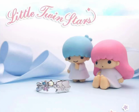 Twin Star Silver Ring