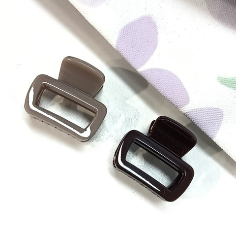 Rectangle Black Brown Hair Claw