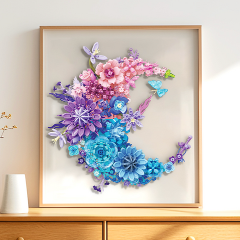 Moon Flower Pink Dream Castle Building Block