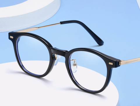 Retro Round Small Frame Anti Blue Glasses