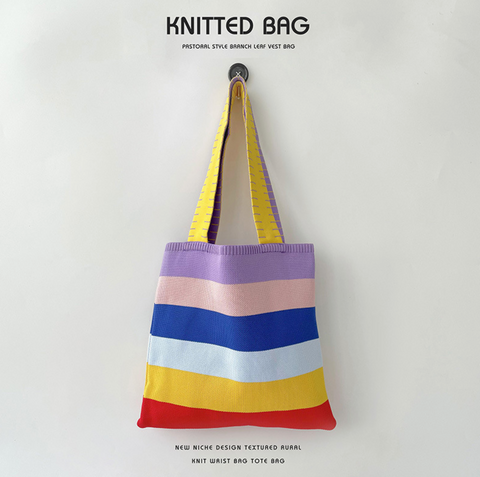 Stripe Knitted Tote