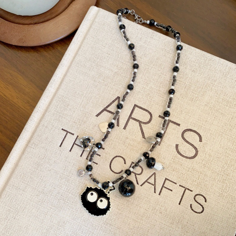 Black Enamel Soot Necklace