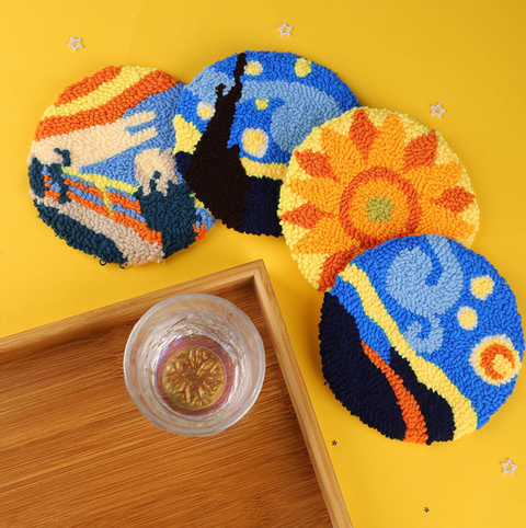 Sunflower Carpet Coaster DIY