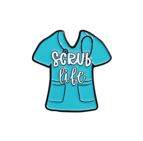 Scrub Life Pin