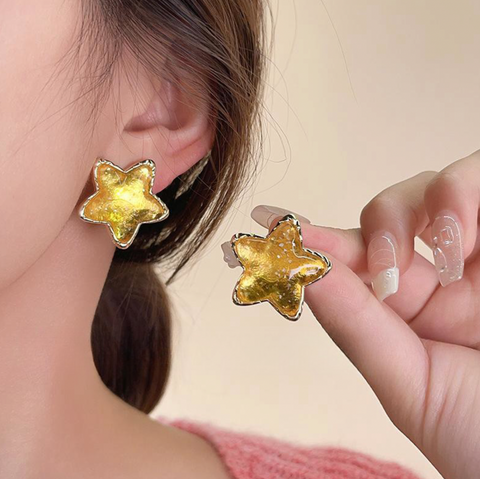 Golden Star Earring