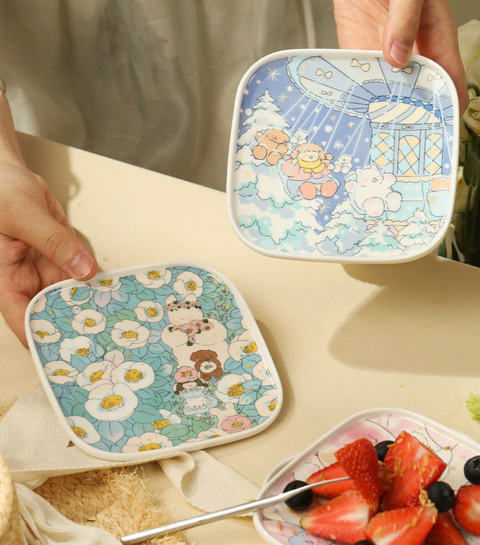 Pastry Square Ceramic Plate