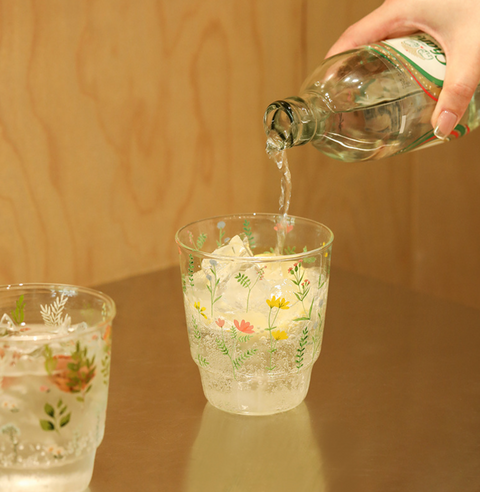 Dainty Flower Glass Cup 390ml