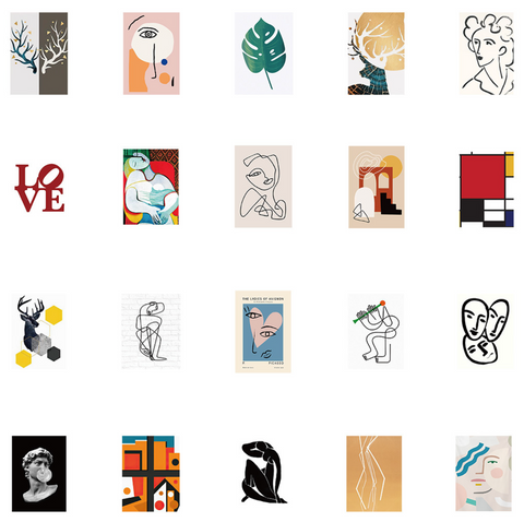 Post Modern Art 65 pc Vinyl Sticker Pack