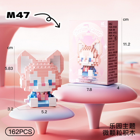 Pink Fox Dream Castle Building Block