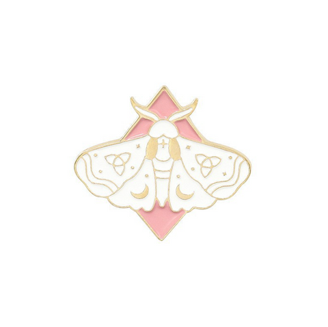 Pink Luna Moth Pin