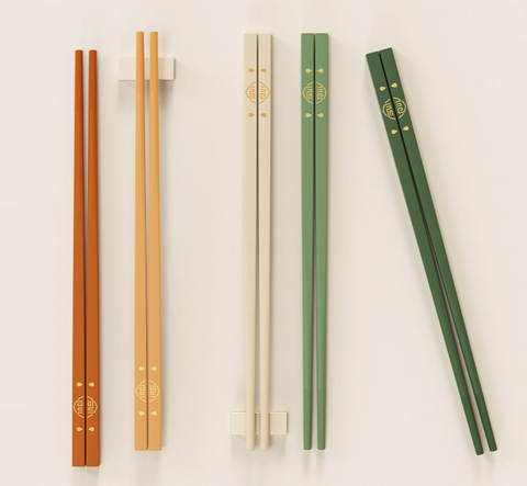 Lucky Fortune Alloy Chopstick 5 Set