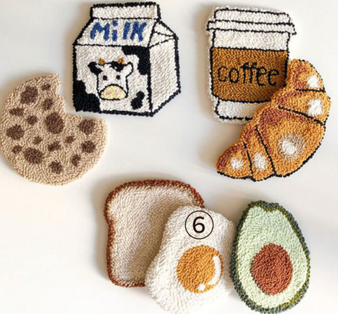 Fried Egg Carpet Coaster DIY