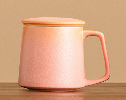 Large Soothing Ceramic Cup with Lid