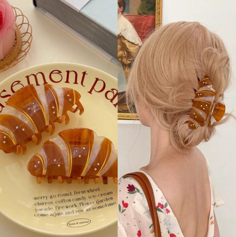 Croissant Hair Claw Clip