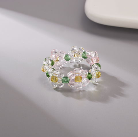 Beaded Daisy Ring