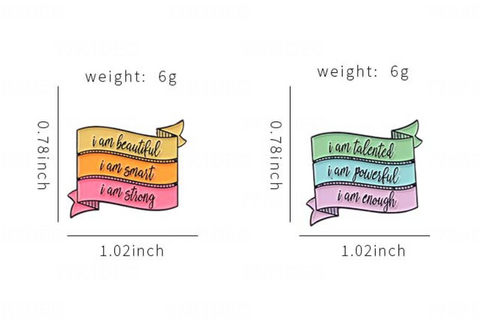 I am Talented Green Pin