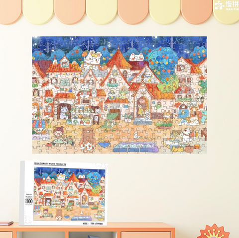 Rabbit World Night Jigsaw Puzzle 1000 pcs