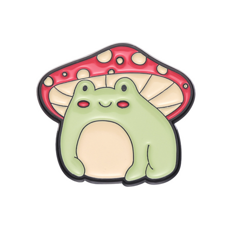 Mushroom Hat Frog Pin