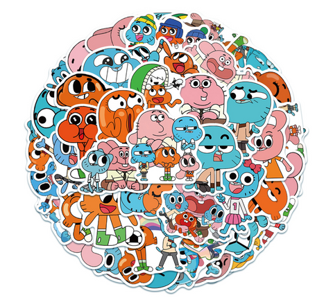 World of Gumball PVC Sticker Pack 50pc