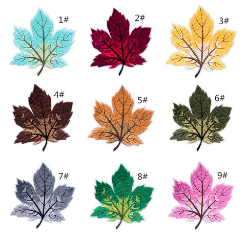 Maple Leaf Embroidered Badge Set