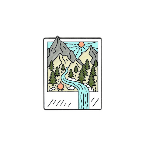 Postcard River Pin