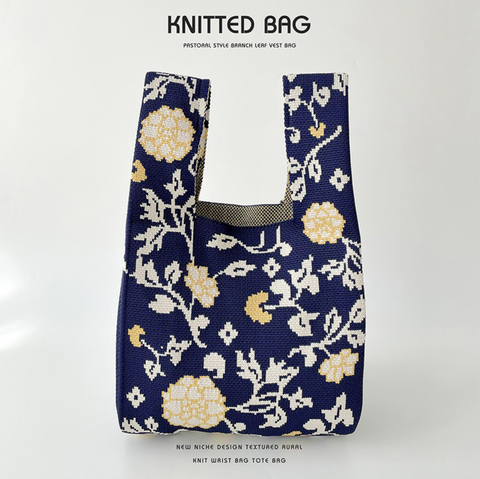 Floral Knitted Bag