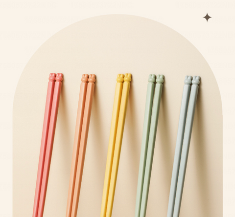 Lucky Cat Alloy Chopstick 5 Set